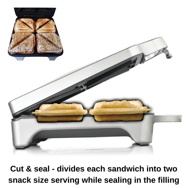 Sunbeam Toasted Sandwich Press Toaster Large 4x Jaffle Maker Big Fill ...