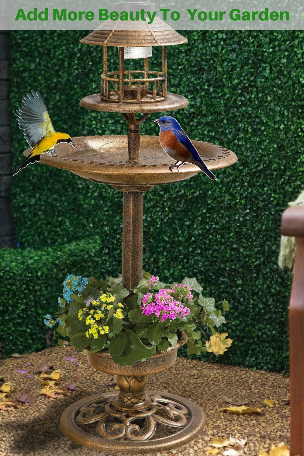 Download Garden Decor Bird Bath Background