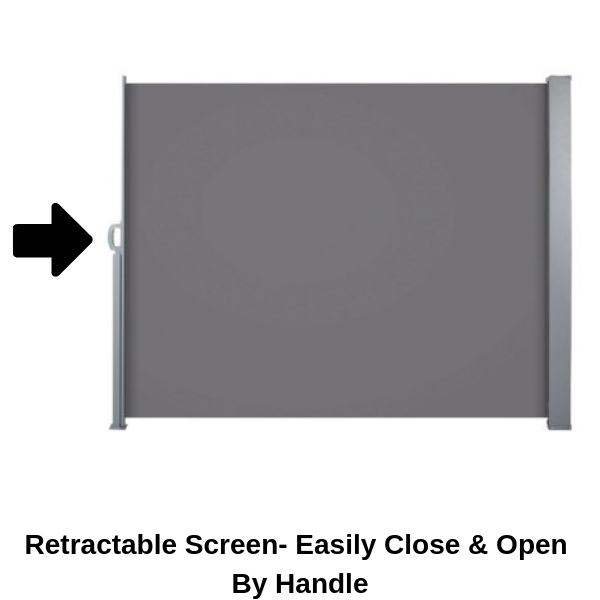 Retractable Side Awning Privacy Screen Shade Patio Garden Terrace Panel ...