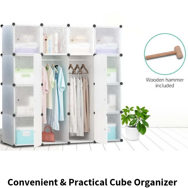 16 Cube Cabinet Storage Unit Diy Cubic Wardrobe Hanging Space