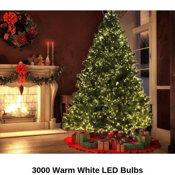 white xmas tree lights