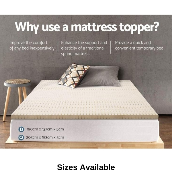 Pure Natural Latex Mattress Topper 7, Queen Size Bed Topper Australia